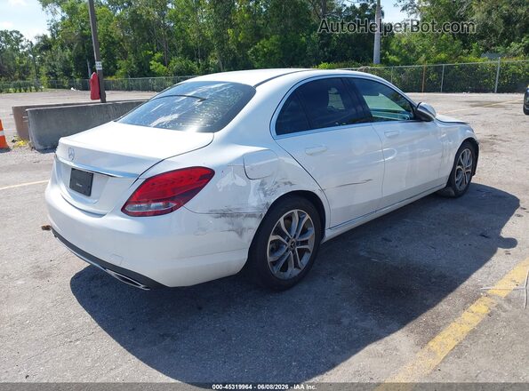55SWF4JB2JU275760 2018 MERCEDES-BENZ C-CLASS Белый Задняя правая четверть