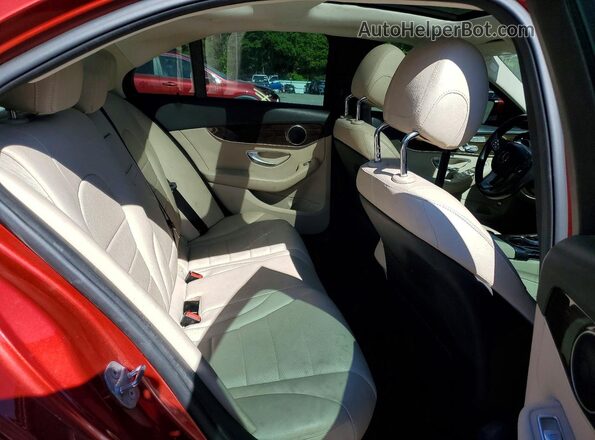 55SWF4JB2JU276343 2018 MERCEDES-BENZ C Red Rear seats view