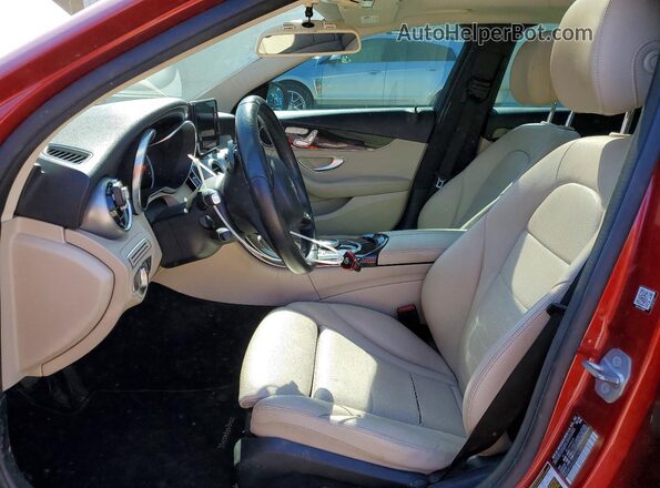55SWF4JB2JU276343 2018 MERCEDES-BENZ C Red Front interior view