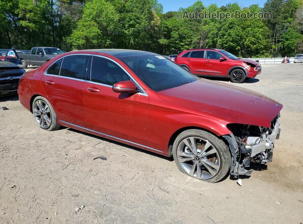 55SWF4JB2JU276343 2018 MERCEDES-BENZ C Red Front right