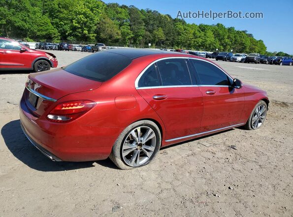 55SWF4JB2JU276343 2018 MERCEDES-BENZ C Red Rear right