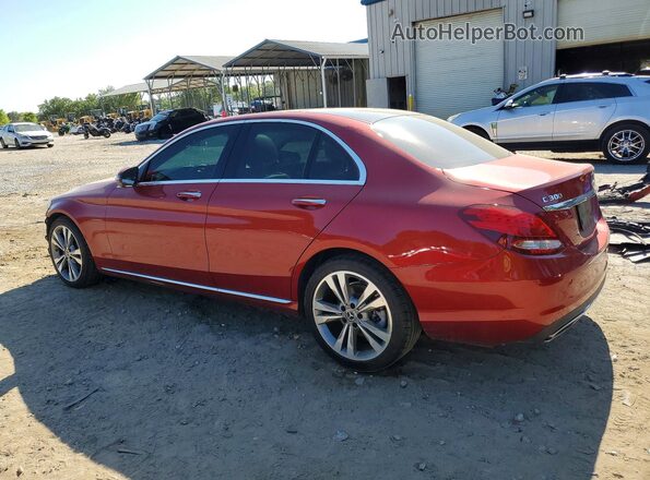 55SWF4JB2JU276343 2018 MERCEDES-BENZ C Red Rear left