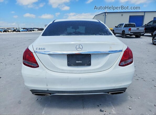 55SWF4JB3GU098497 2016 MERCEDES-BENZ C White Rear view