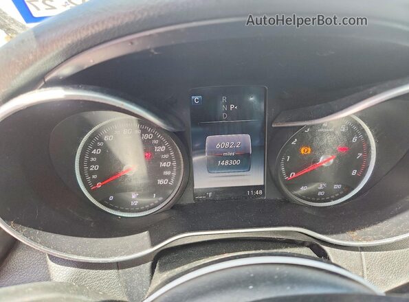 55SWF4JB3GU098497 2016 MERCEDES-BENZ C White Instrument cluster view