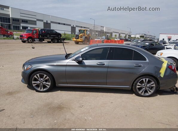 55SWF4JB3HU211141 2017 MERCEDES-BENZ C-CLASS Gray Սալոնի 360 աստիճան տեսք