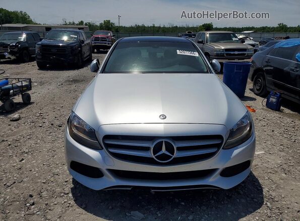 55SWF4JB3HU223564 2017 MERCEDES-BENZ C Серебряный Вид спереди