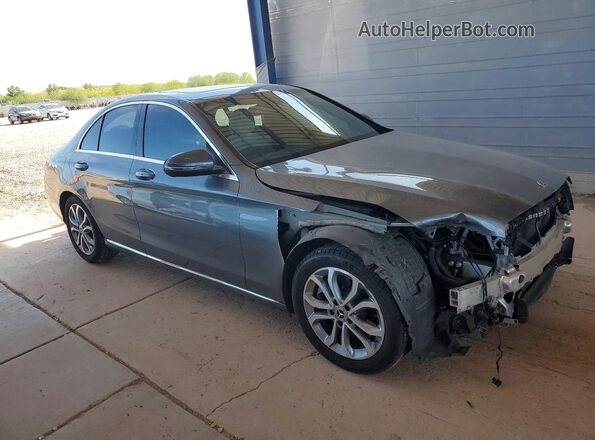 55SWF4JB3JU247496 2018 MERCEDES-BENZ C Gray Delantero derecho