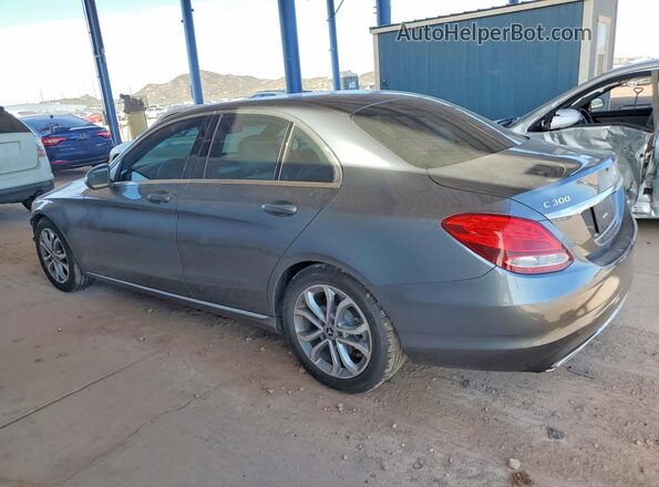 55SWF4JB3JU247496 2018 MERCEDES-BENZ C Gray Trasero izquierdo