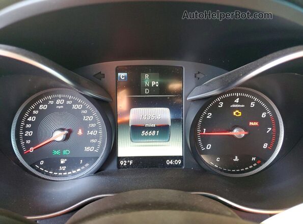 55SWF4JB3JU247496 2018 MERCEDES-BENZ C Gray Vista del cuadro de instrumentos