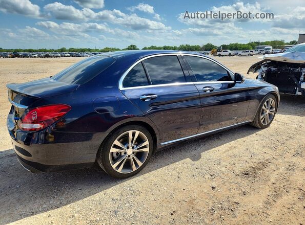 55SWF4JB4GU114996 2016 MERCEDES-BENZ C Blue Задня права чверть