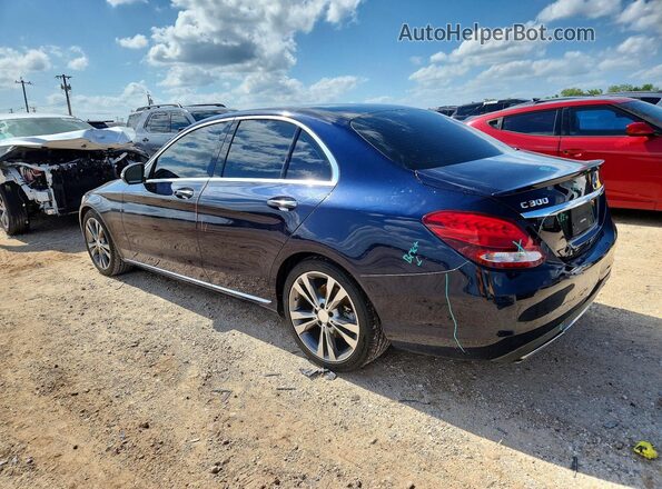 55SWF4JB4GU114996 2016 MERCEDES-BENZ C Blue Задня ліва чверть
