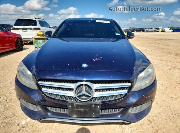 55SWF4JB4GU114996 2016 MERCEDES-BENZ C Blue Вид спереду