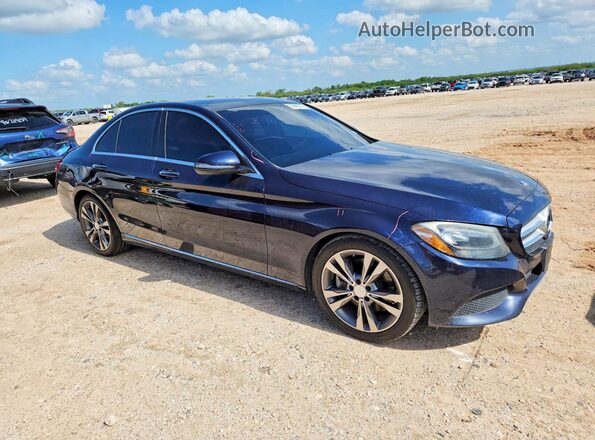 55SWF4JB4GU114996 2016 MERCEDES-BENZ C Blue Передня права чверть