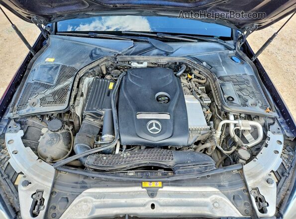 55SWF4JB4GU114996 2016 MERCEDES-BENZ C Blue Вид задньої частини салону