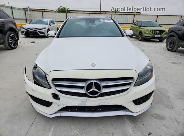 55SWF4JB4HU186492 2017 MERCEDES-BENZ C White Դիմացի տեսք