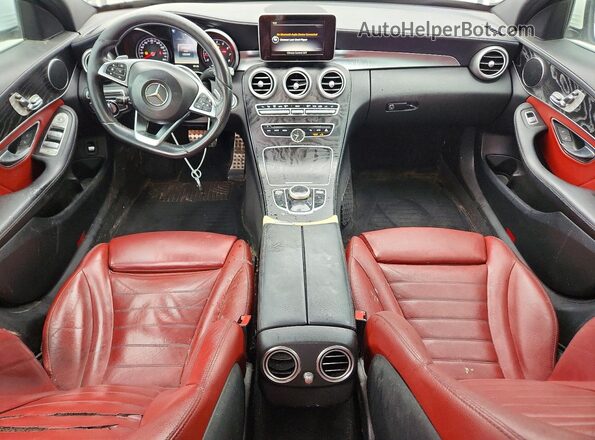 55SWF4JB4HU186492 2017 MERCEDES-BENZ C White Առջևի վահանակի տեսք