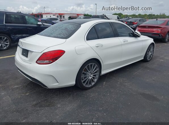 55SWF4JB4HU190610 2017 MERCEDES-BENZ C-CLASS White Задня права чверть