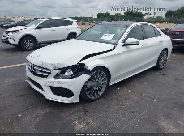 55SWF4JB4HU190610 2017 MERCEDES-BENZ C-CLASS White Передня ліва чверть