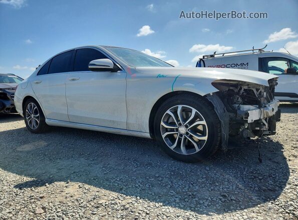 55SWF4JB4HU201654 2017 MERCEDES-BENZ C Белый Передняя правая четверть