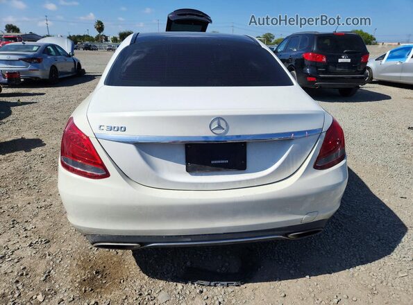 55SWF4JB4HU201654 2017 MERCEDES-BENZ C Белый Вид сзади