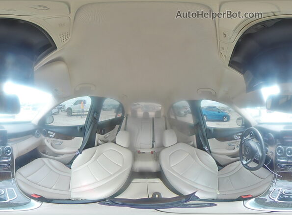 55SWF4JB4HU216204 2017 MERCEDES-BENZ C White VIN კოდის სტიკერის ხედი