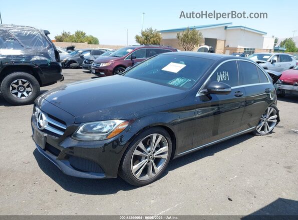 55SWF4JB4HU219779 2017 MERCEDES-BENZ C-CLASS Black Przód lewy