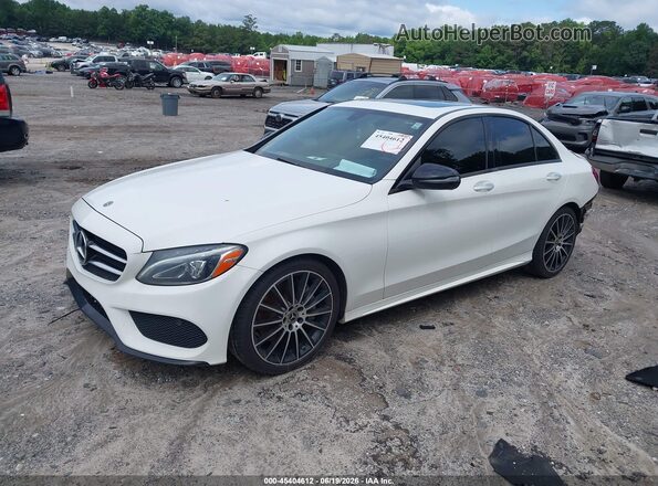 55SWF4JB4JU249855 2018 MERCEDES-BENZ C-CLASS Белый Передняя левая четверть