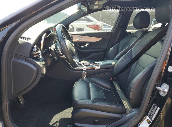 55SWF4JB4JU250794 2018 MERCEDES-BENZ C Black Front interior view