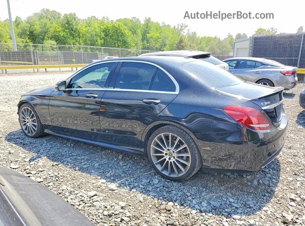 55SWF4JB4JU250794 2018 MERCEDES-BENZ C Black Rear left