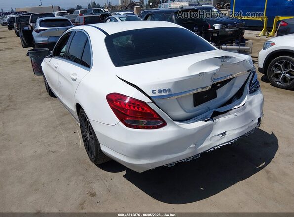 55SWF4JB4JU253940 2018 MERCEDES-BENZ C-CLASS White Задня ліва чверть
