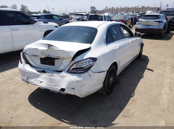 55SWF4JB4JU253940 2018 MERCEDES-BENZ C-CLASS White Задня права чверть