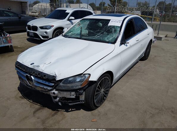 55SWF4JB4JU253940 2018 MERCEDES-BENZ C-CLASS White Передня ліва чверть