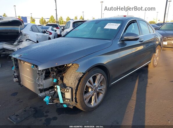 55SWF4JB4JU262122 2018 MERCEDES-BENZ C-CLASS Gray Przód lewy