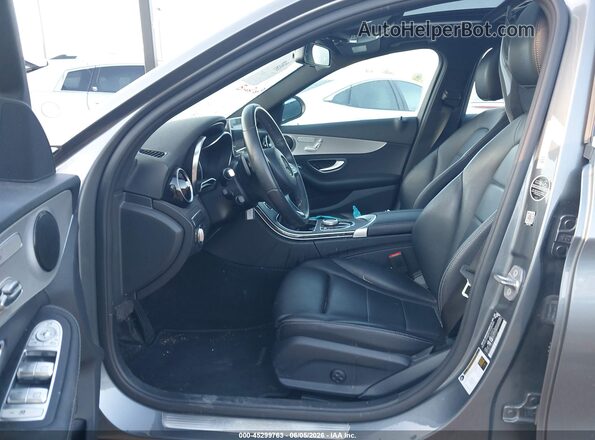 55SWF4JB4JU262122 2018 MERCEDES-BENZ C-CLASS Gray Widok wnętrza z przodu