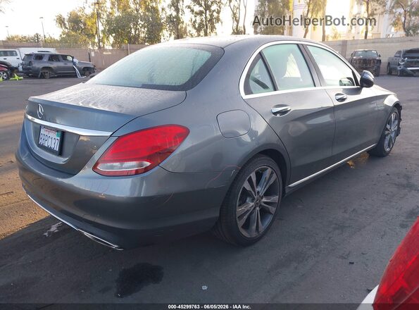 55SWF4JB4JU262122 2018 MERCEDES-BENZ C-CLASS Gray Tył prawy
