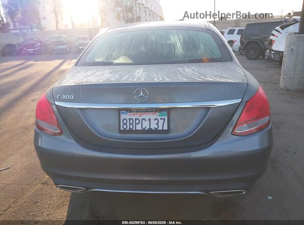 55SWF4JB4JU262122 2018 MERCEDES-BENZ C-CLASS Gray 