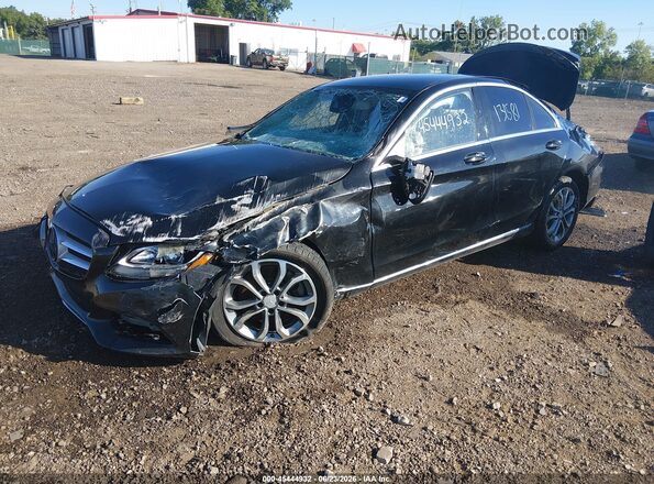 55SWF4JB5GU131581 2016 MERCEDES-BENZ C-CLASS Black Vista tres cuartos delantera izquierda