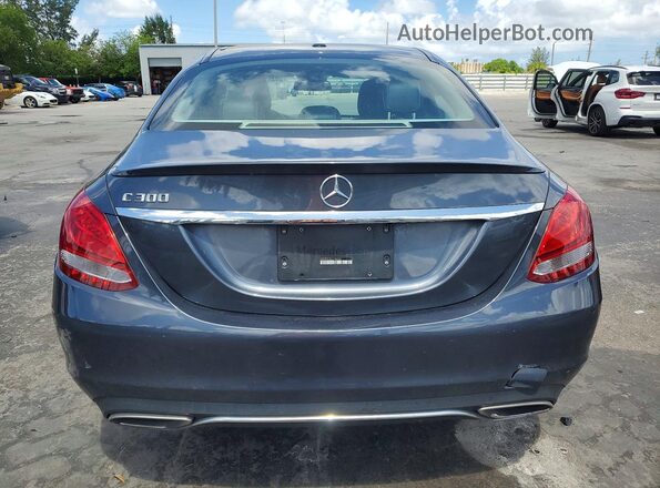55SWF4JB5GU154343 2016 MERCEDES-BENZ C Gray Հետևի տեսք