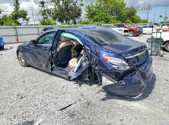 55SWF4JB5GU167979 2016 MERCEDES-BENZ C Blue Задня ліва чверть
