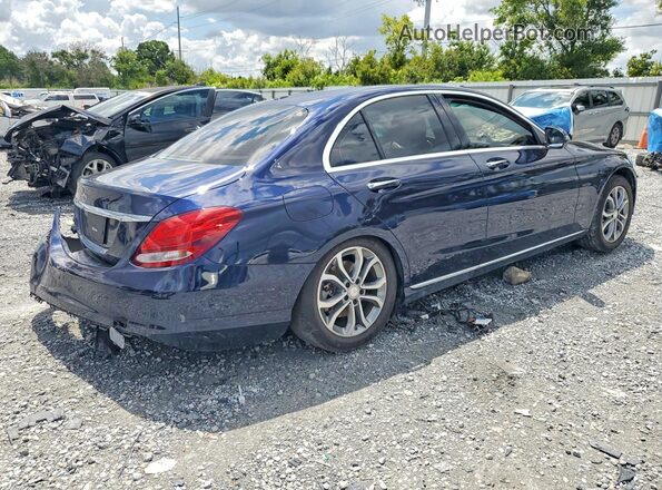 55SWF4JB5GU167979 2016 MERCEDES-BENZ C Blue Задня права чверть