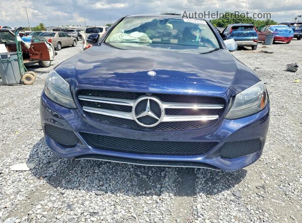 55SWF4JB5GU167979 2016 MERCEDES-BENZ C Blue Вид спереду