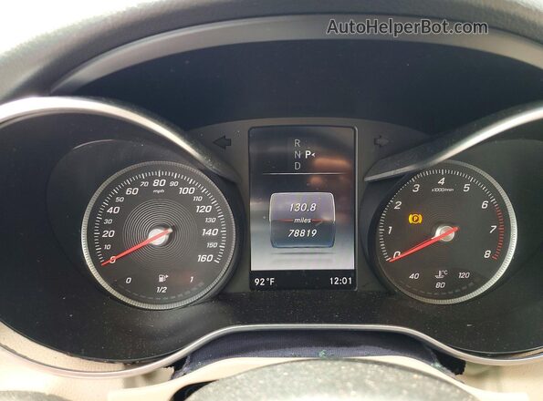 55SWF4JB5GU167979 2016 MERCEDES-BENZ C Blue Вид щитка приладів
