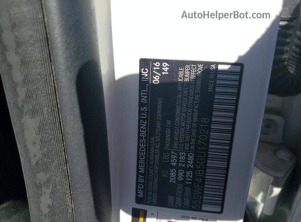 55SWF4JB5GU170218 2016 MERCEDES-BENZ C White Շարժիչի բաժամունքի տեսք