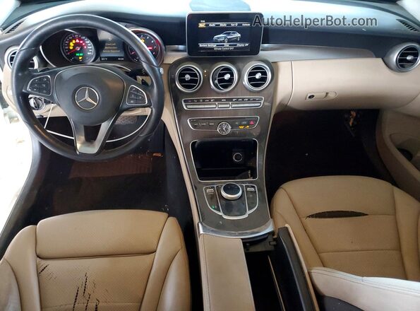 55SWF4JB5HU199977 2017 MERCEDES-BENZ C White Սարքավորումների վահանակի տեսք