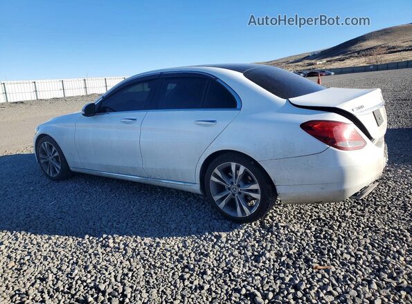 55SWF4JB5JU234815 2018 MERCEDES-BENZ C White Trasero izquierdo