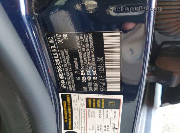 55SWF4JB5JU242350 2018 MERCEDES-BENZ C Blue 