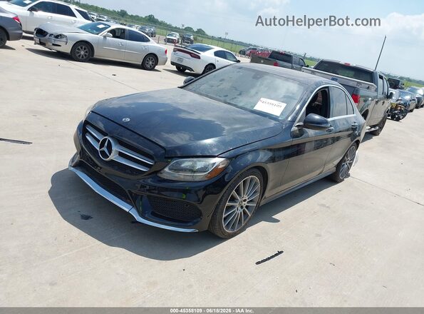 55SWF4JB5JU248195 2018 MERCEDES-BENZ C-CLASS Черный Передняя левая четверть