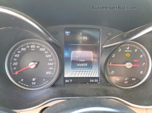55SWF4JB6GU169417 2016 MERCEDES-BENZ C Белый Вид щитка приборов