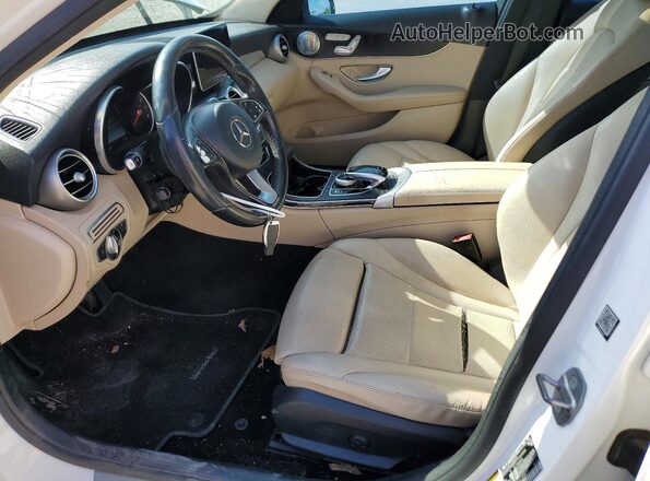 55SWF4JB6GU169417 2016 MERCEDES-BENZ C Белый Вид салона спереди