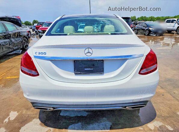 55SWF4JB6HU190334 2017 MERCEDES-BENZ C White Հետևի տեսք